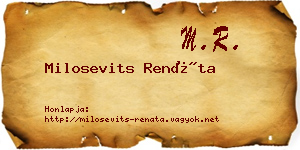 Milosevits Renáta névjegykártya