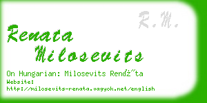 renata milosevits business card